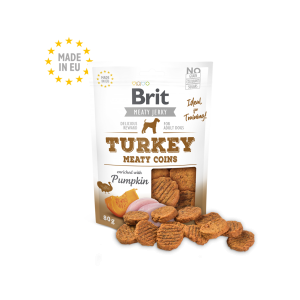 Brit Dog Meaty Recompense cu curcan si dovleac, 80 g