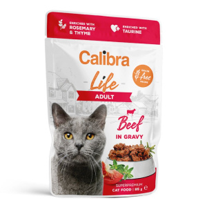 Calibra Cat Life Adult Plic cu vită în sos, 85 g