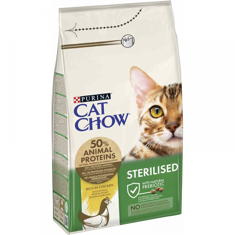 Purina Cat Chow Sterilised cu pui, 1.5 kg