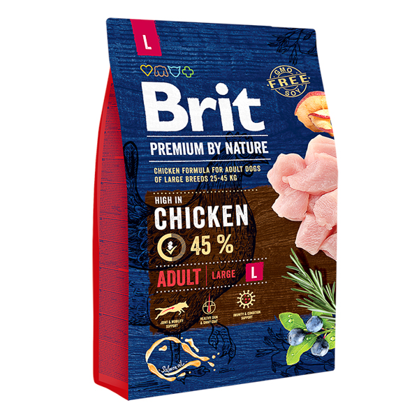 Brit Premium by Nature Adult Large, 3 kg cu pui